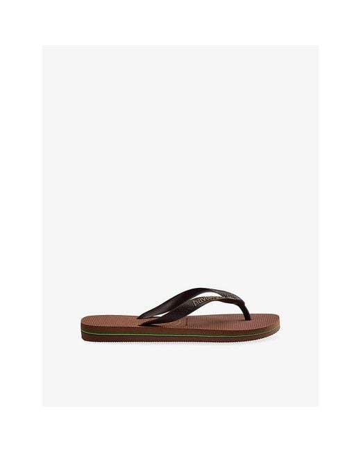 Havaianas Brown Brasil Rubber Flip-Flops