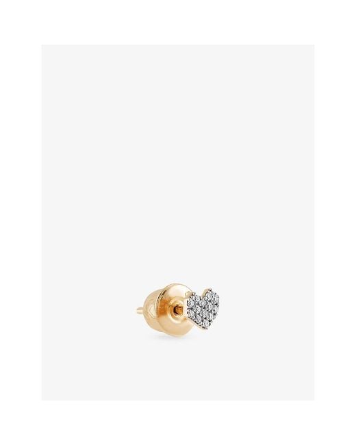 Kismet by Milka White Petit Cherish 0.07Ct Diamond Stud Earring