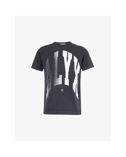 1017 ALYX 9SM Black Logo-print Washed Cotton-jersey T-shirt X for men