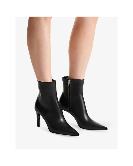 Jimmy Choo Black Frankie Ab 85 Leather Ankle Boots