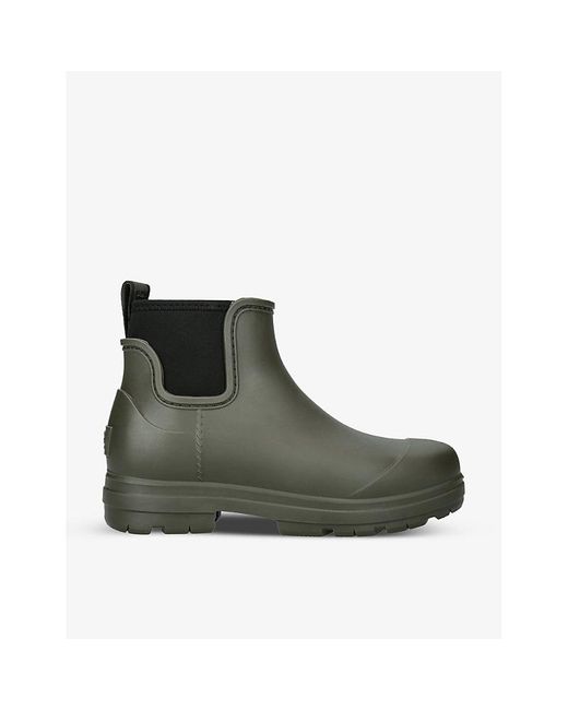 Ugg Green Droplet Rubber Chelsea Boots