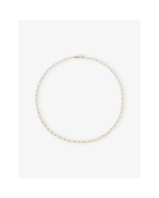 Monica Vinader White Alta Textured 14Ct- Necklace