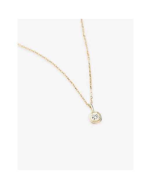 Missoma White Fine April Birthstone 18Ct And Sapphire Pendant Necklace