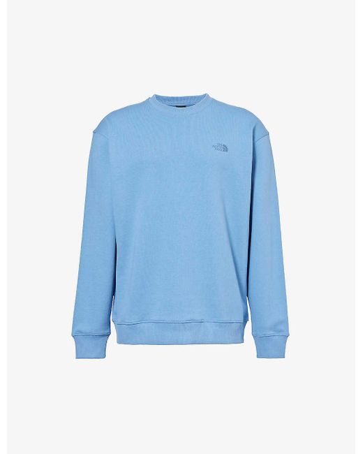 The North Face Blue Explorer Brand-embroidered Cotton-jersey Sweatshirt for men