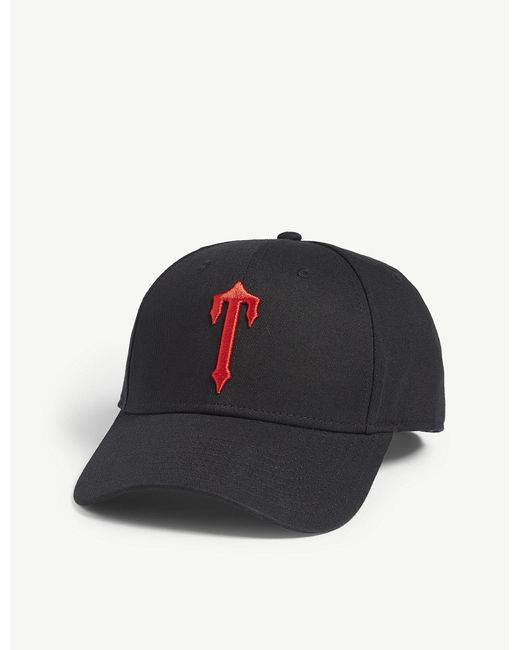 Trapstar Black Irongate Arch Strapback Cap for men