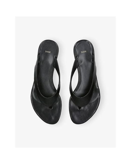 Jude Black Rue Leather Sandals