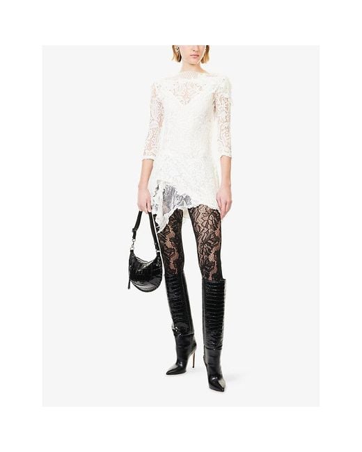 Isabel Marant White Rubiana Lace Cotton-Blend Mini Dress