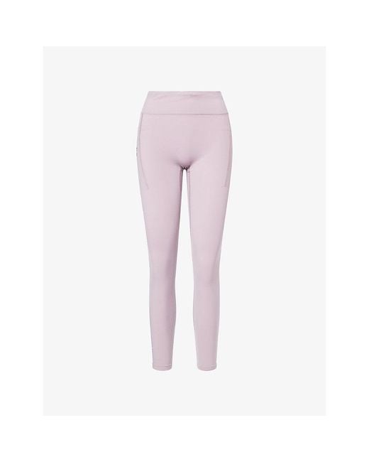 On Shoes Pink Performance Tights High-Rise Gym Leggings