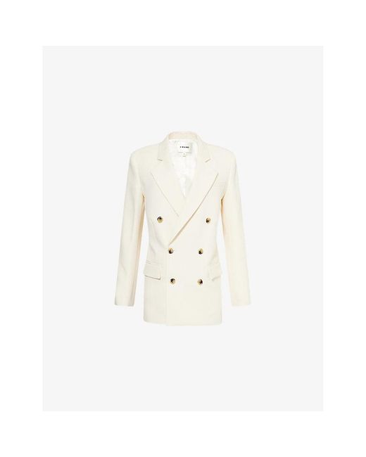 FRAME White Relaxed-Fit Everyday Woven Blazer