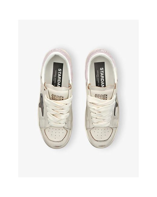 Golden Goose Deluxe Brand Natural Stardan Low-Top Leather Trainers