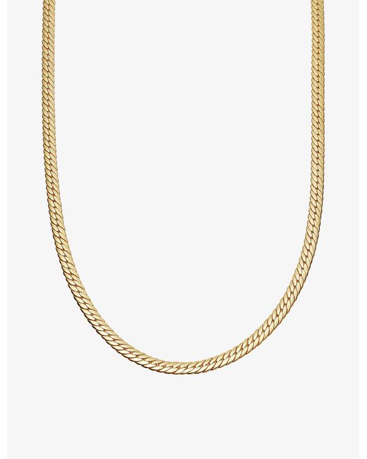 Missoma Metallic Womens Gold Camail 18ct Gold-plated Snake Chain Necklace