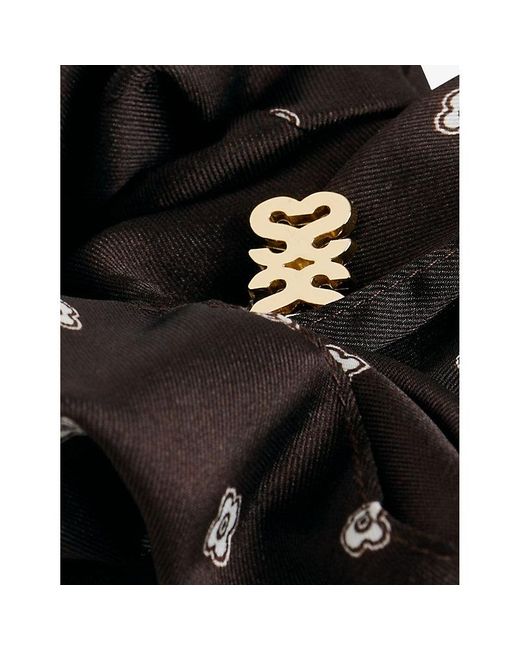 Sandro Black Patterned Woven Scrunchie