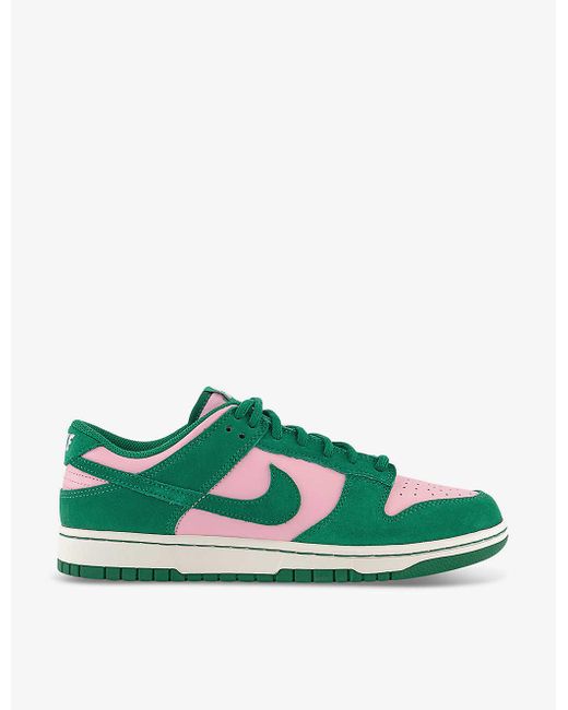 Nike Green Dunk Low Panelled Leather Low-top Trainers