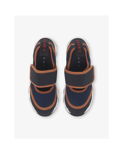 Marni White Mary Jane Woven Running Trainers