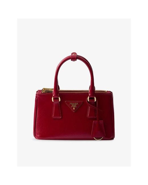 Prada Red Galleria Medium Saffiano-Leather Tote Bag