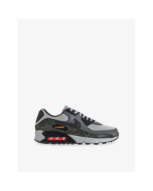 Nike Black Air Max 90 Leather And Mesh Trainers for men