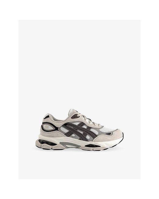 Asics White Gel-Nyc 2.0 Suede And Mesh Trainers for men