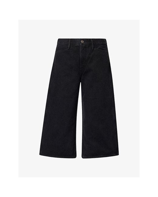 Agolde Black X Maria Mcmanus Skater Denim Shorts
