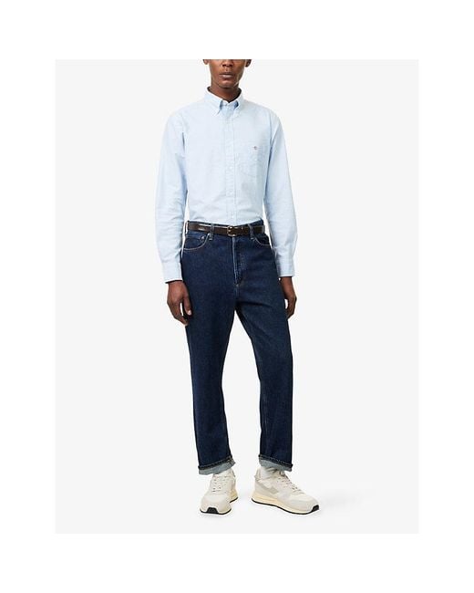 Gant Blue Classic Oxford Cotton Shirt for men