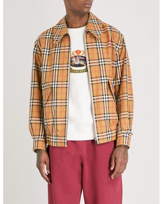 Burberry Multicolor Reversible Rainbow-stripe Checked Cotton Jacket for men