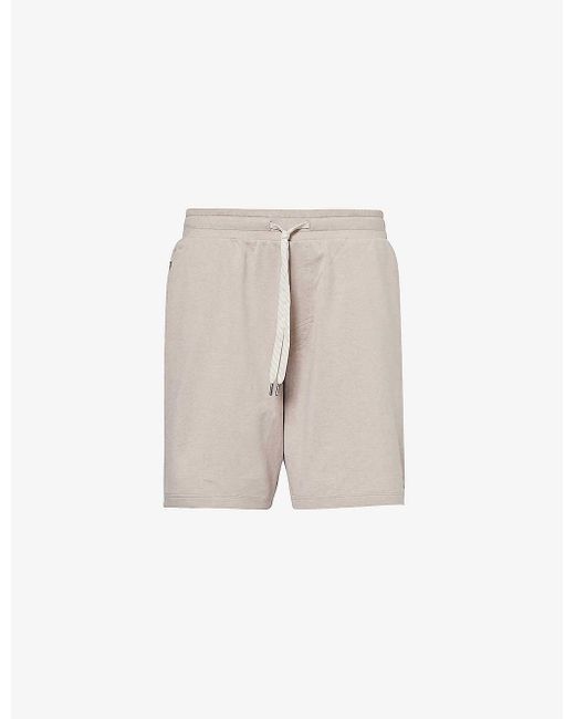 vuori White Ponto Elasticated-waist Logo-print Stretch-recycled-polyester Shorts for men