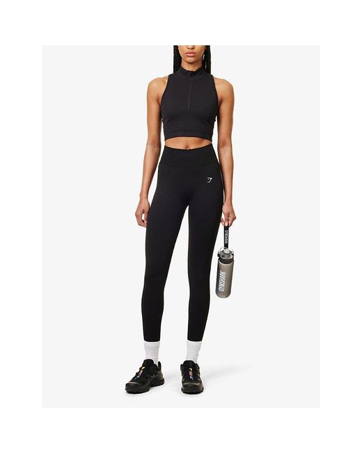 GYMSHARK Blue Lift Contour High-Rise Stretch-Woven Leggings