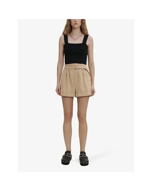 Maje Multicolor Maclyna Cropped Stretch-Jersey Top