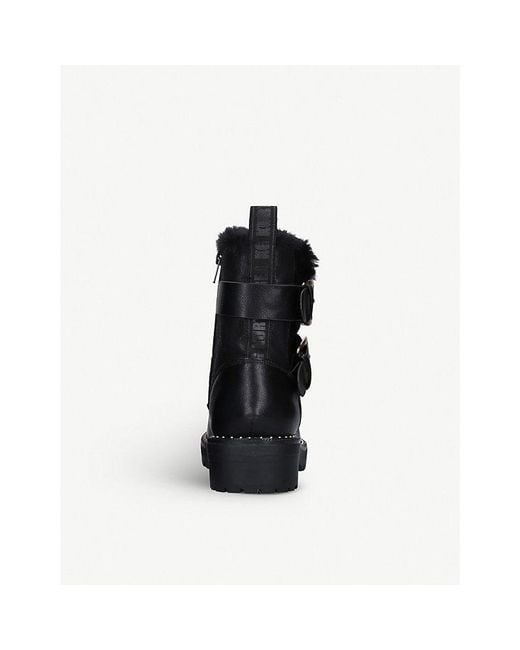 KG by Kurt Geiger Black Tallulah Faux-Fur Lined Boots