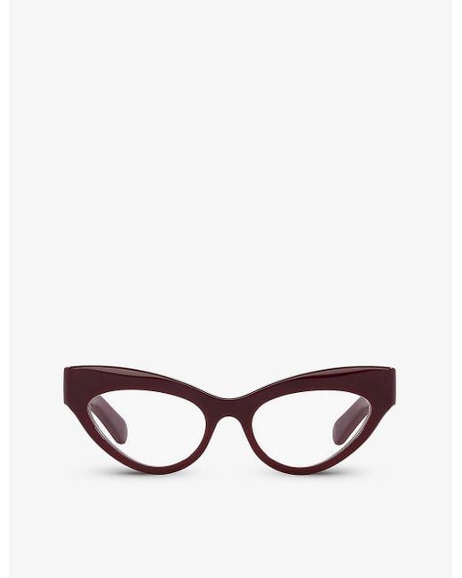 Gucci White gg1295o Cat-eye Acetate Optical Glasses