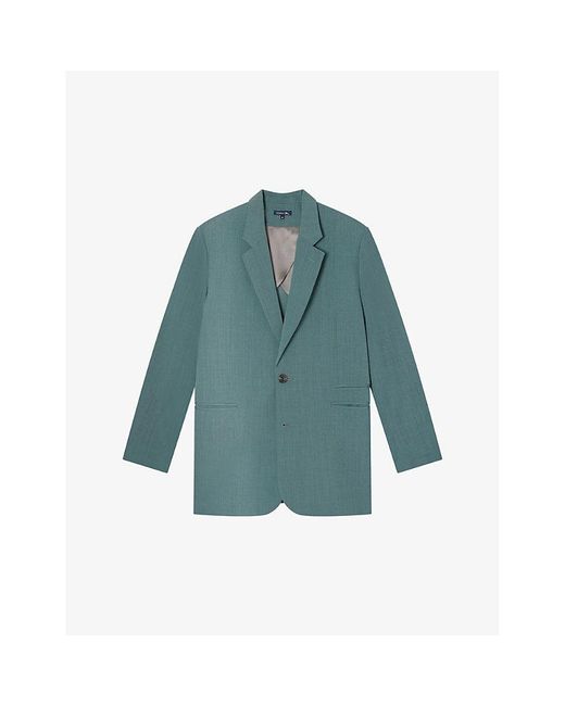 Soeur Blue Auteuil Relaxed-fit Woven-blend Jacket