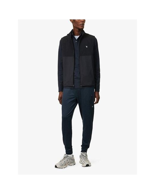 vuori Blue Sunday Element Logo-Print Woven Vest for men