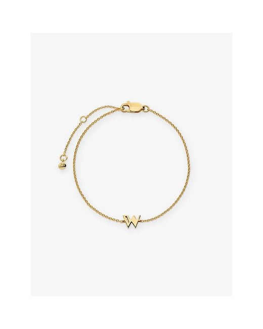 Monica Vinader Metallic Initial W 18Ct Vermeil Bracelet