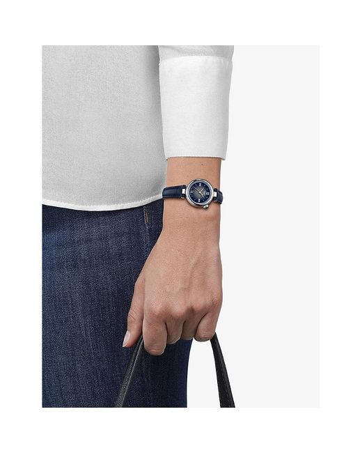 Tissot Blue T152.010.16.038.01 Desir Stainless-Steel And Leather Quartz Watch for men