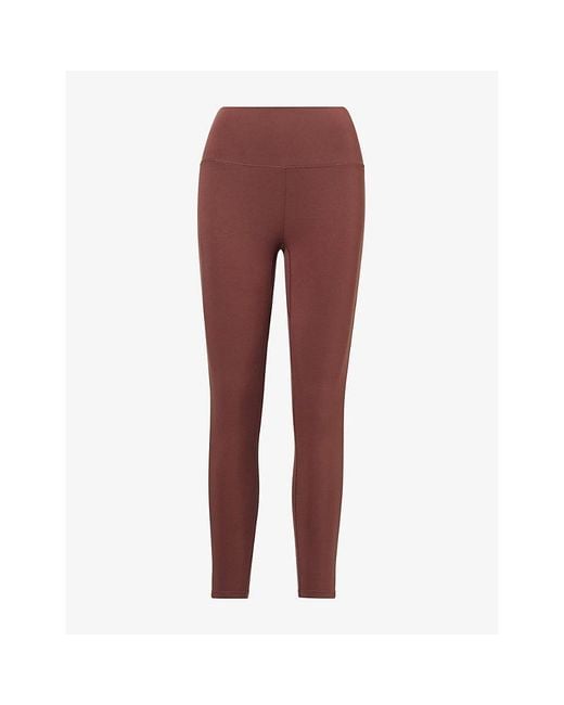 Varley Red Freesoft Piped 25In Workout Leggings