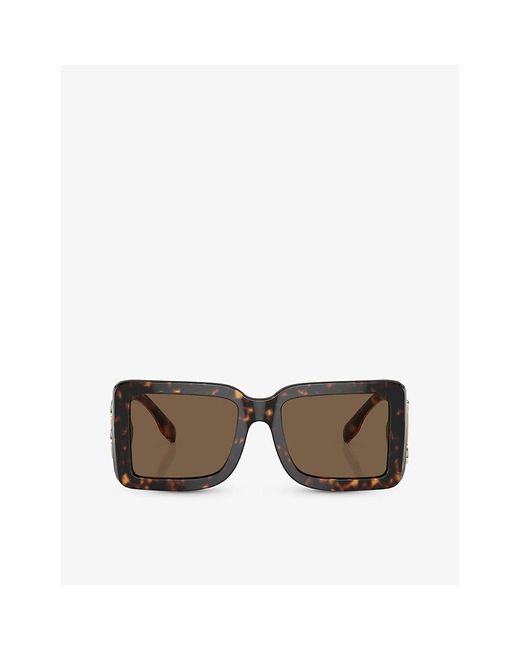 Burberry Gray Be4406u Square-frame Acetate Sunglasses