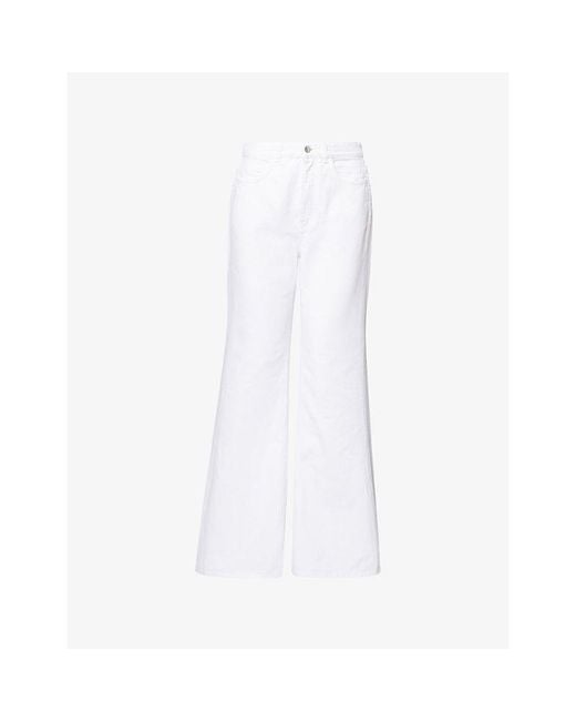 ME+EM White Leg Elongator Cotton Denim Jeans