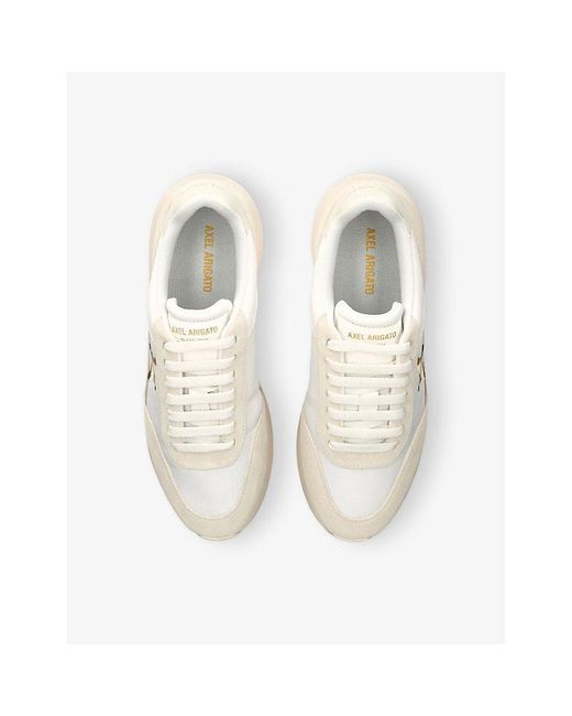 Axel Arigato White Genesis Neo Bird Suede And Leather Low-Top Runner Trainers for men