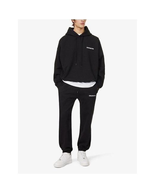 Cole Buxton Blue Cb Sportswear Logo-Print Cotton-Jersey Jogging Bottoms for men