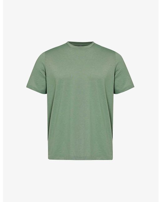 vuori Green Current Tech Brand-patch Regular-fit Stretch-recycled-polyester T-shirt for men
