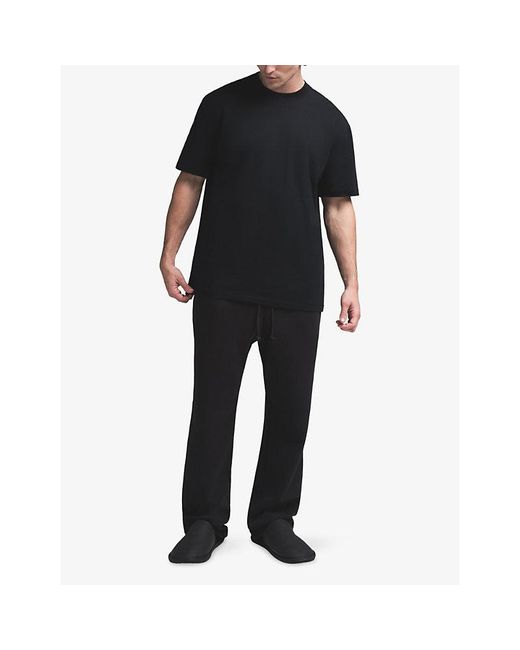 Skims Blue Crewneck Relaxed-Fit Heavyweight Cotton-Jersey T-Shirt for men