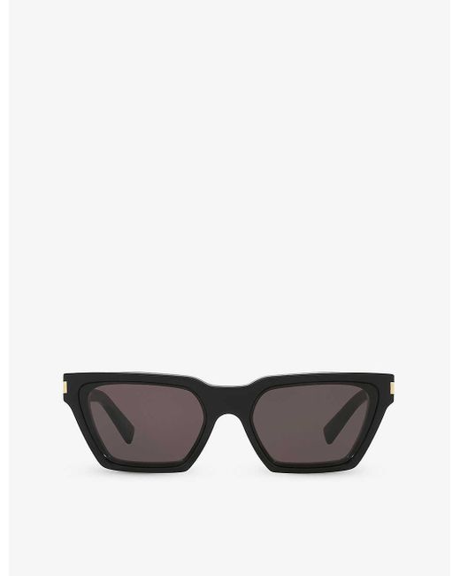 Saint Laurent Gray Sl633 Calista Cat-eye Frame Acetate Sunglasses