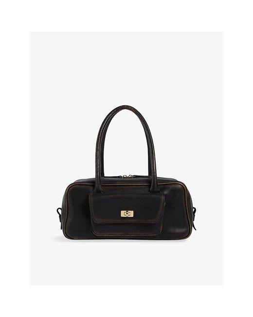 Sandro Black Ezmehralda Suede Shoulder Bag