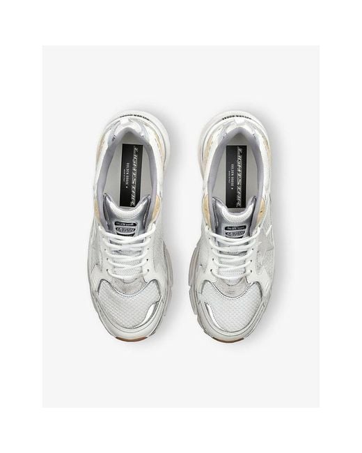 Golden Goose Deluxe Brand White Lightstar Leather And Mesh Low-Top Trainers for men