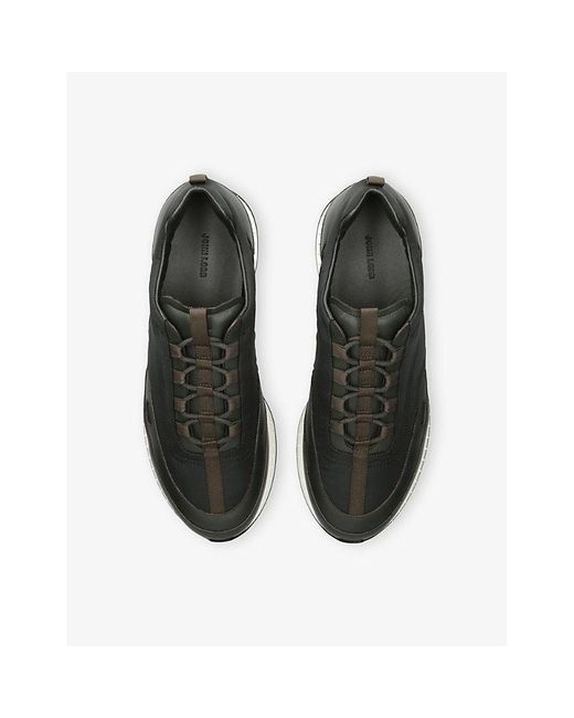 John Lobb Black Stream Laced Leather Trainers for men