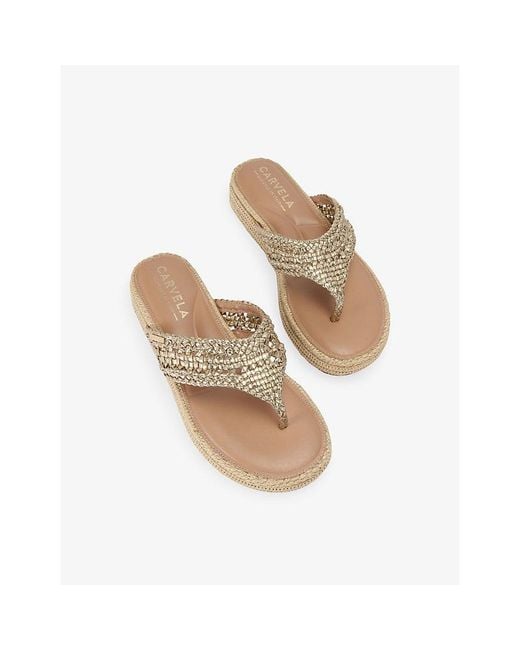 Carvela Kurt Geiger Natural Portofino Woven Sandals
