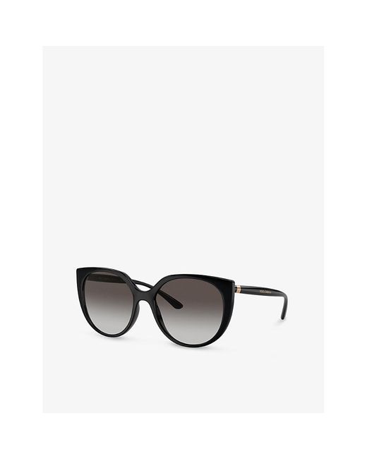 Dolce & Gabbana Black Dg6119 Butterfly-frame Nylon Sunglasses