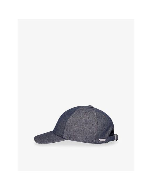Sandro Blue Logo Denim Baseball Cap for men