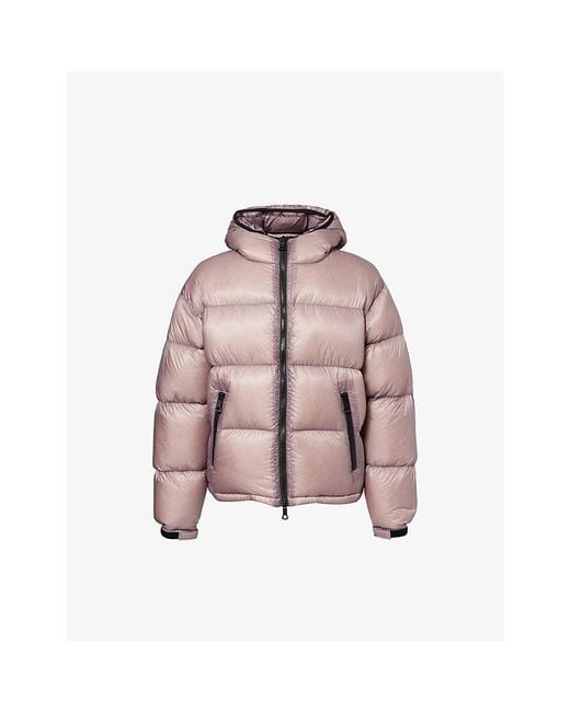 MKI Miyuki-Zoku Pink Bubble Hooded Padded Shell-Down Jacket for men