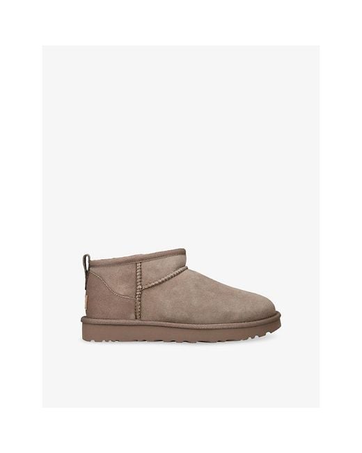 Ugg Brown Classic Ultra Mini Suede Boots