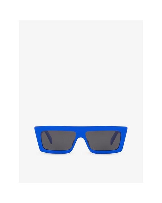 Céline Blue Cl40214u Rectangle-frame Injected Sunglasses